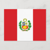 Briefkaart van de vlag van Peru (Voorkant)