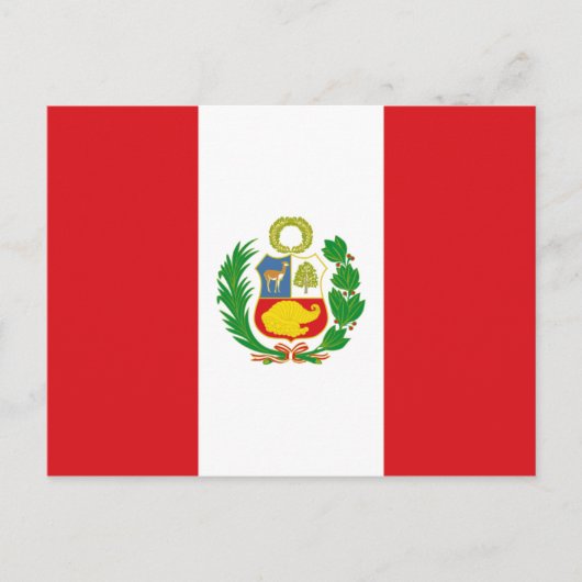 Briefkaart van de vlag van Peru (Voorkant)