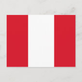 Briefkaart van de vlag van Peru (Peru) (Voorkant)