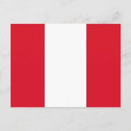 Briefkaart van de vlag van Peru (Peru) (Voorkant)