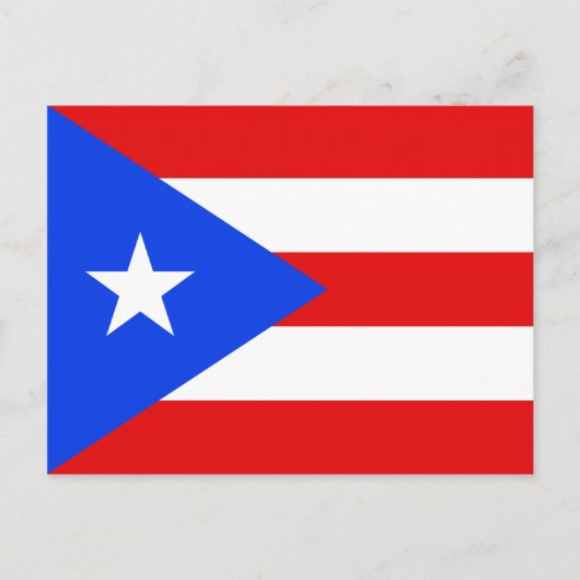 Briefkaart van de vlag van Puerto Rico (Voorkant)