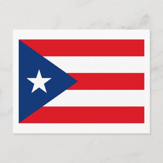 Briefkaart van de vlag van Puerto Rico (Voorkant)