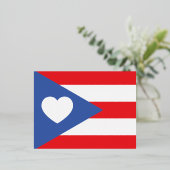 Briefkaart van de vlag van Puerto Rico (Staand Voorkant)