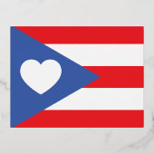 Briefkaart van de vlag van Puerto Rico (Voorkant)