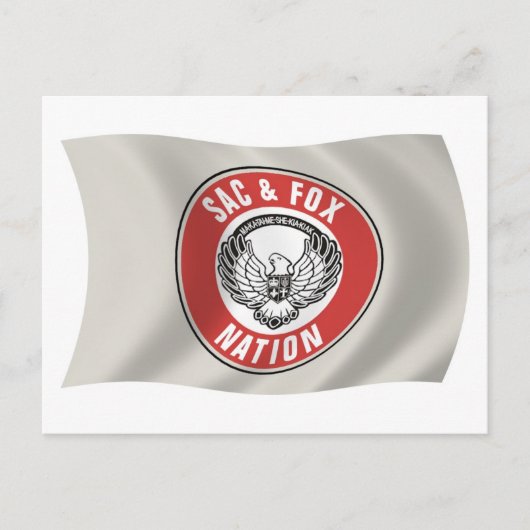 Briefkaart van de vlag van Sac & Fox Nation (Oklah (Voorkant)