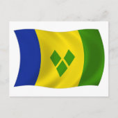 Briefkaart van de vlag van Saint Vincent Grenadine (Voorkant)