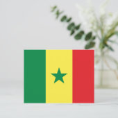 Briefkaart van de vlag van Senegal (Senegalese) (Staand voorkant)