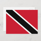 Briefkaart van de vlag van Trinidad en Tobago (Voorkant / Achterkant)