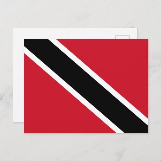 Briefkaart van de vlag van Trinidad en Tobago (Voorkant / Achterkant)
