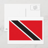 Briefkaart van de vlag van Trinidad en Tobago (Voorkant / Achterkant)