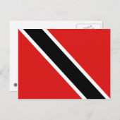 Briefkaart van de vlag van Trinidad en Tobago (Voorkant / Achterkant)