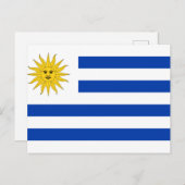 Briefkaart van de vlag van Uruguay (Uruguayaan) (Voorkant / Achterkant)