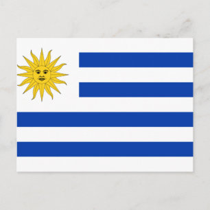 Briefkaart van de vlag van Uruguay (Uruguayaan)