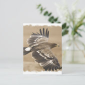 Briefkaart van de vliegende adelaar (Staand voorkant)