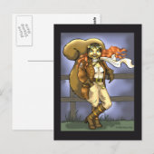 Briefkaart van de vliegende eekhoorn (Voorkant / Achterkant)