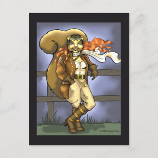 Briefkaart van de vliegende eekhoorn