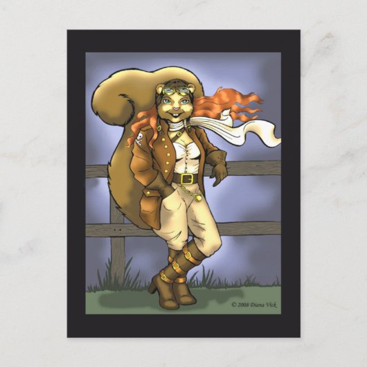 Briefkaart van de vliegende eekhoorn (Voorkant)