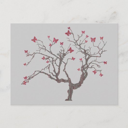 Briefkaart van de vlinderboom (Voorkant)