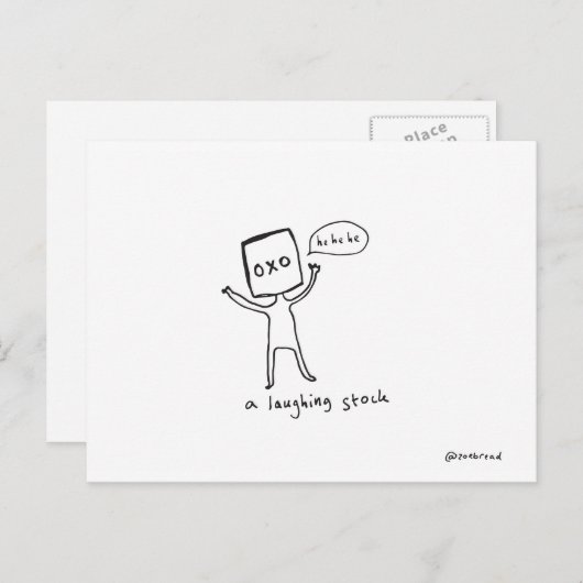 briefkaart van de voorraadkubus (Voorkant / Achterkant)