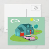 Briefkaart van de voorstad Retro (Voorkant / Achterkant)