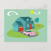 Briefkaart van de voorstad Retro (Voorkant)