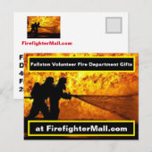 Briefkaart van de vrijwillige brandweer van Fallst (Voorkant / Achterkant)