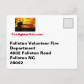Briefkaart van de vrijwillige brandweer van Fallst (Achterkant)