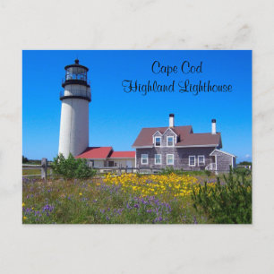 Briefkaart van de vuurtoren van Cape Cod Highland