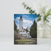 Briefkaart van de vuurtoren van de deurgraafplaats (Staand voorkant)