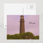 Briefkaart van de vuurtoren van Florida (Voorkant / Achterkant)