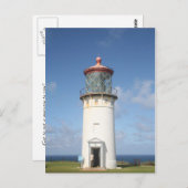 Briefkaart van de vuurtoren van Hawaiian (Voorkant / Achterkant)