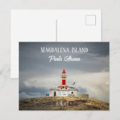 Briefkaart van de vuurtoren van het eiland Magdale (Voorkant / Achterkant)
