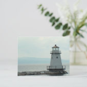 Briefkaart van de vuurtoren van het meer (Staand voorkant)