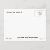 Briefkaart van de vuurtoren van het meer Michigan  (Achterkant)