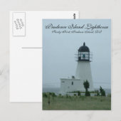 Briefkaart van de vuurtoren van Prudence Island (Voorkant / Achterkant)