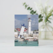 Briefkaart van de vuurtoren van Puerto Morelos (Staand voorkant)