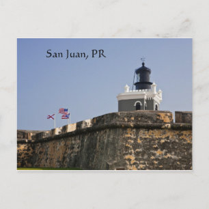 Briefkaart van de vuurtoren van San Juan