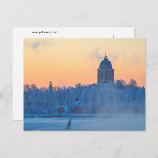 Briefkaart van de vuurtoren van Suomenlinna (Voorkant / Achterkant)