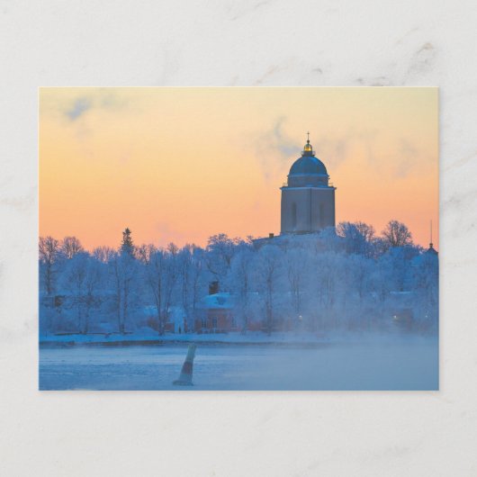 Briefkaart van de vuurtoren van Suomenlinna (Voorkant)