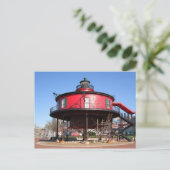 Briefkaart van de vuurtoren van zeven voetgangers (Staand voorkant)