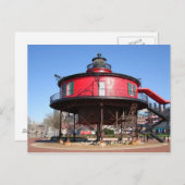 Briefkaart van de vuurtoren van zeven voetgangers (Voorkant / Achterkant)