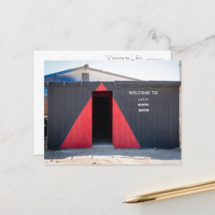 Briefkaart van de wachtkamer van het leven