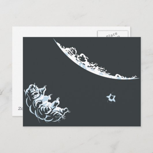 Briefkaart van de waterbeer (horizontaal) (Voorkant / Achterkant)