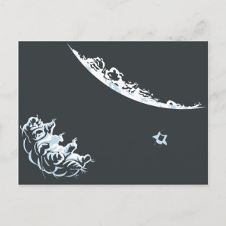 Briefkaart van de waterbeer (horizontaal)