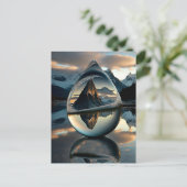 Briefkaart van de waterdruppelaar, bevroren (Staand voorkant)