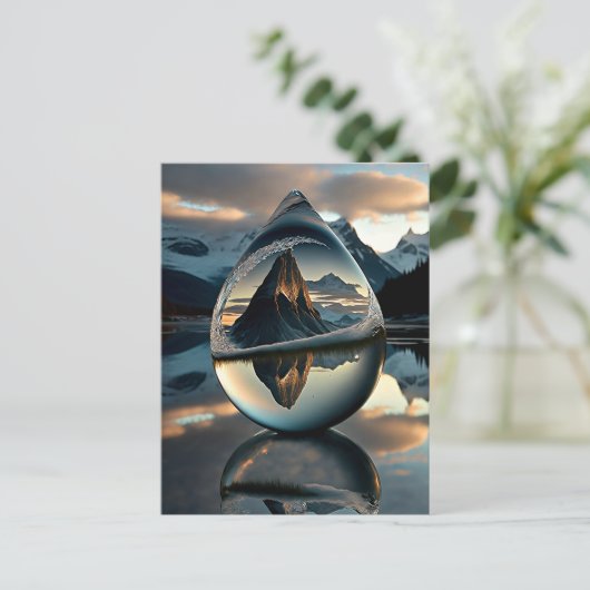 Briefkaart van de waterdruppelaar, bevroren (Staand voorkant)