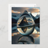 Briefkaart van de waterdruppelaar, bevroren (Voorkant / Achterkant)