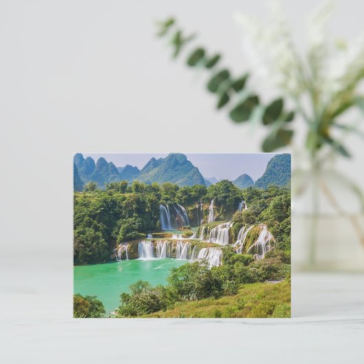 Briefkaart van de watervallen (Staand voorkant)