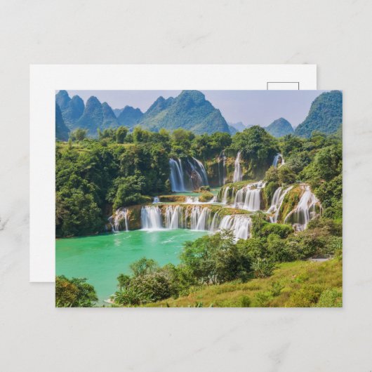 Briefkaart van de watervallen (Voorkant / Achterkant)