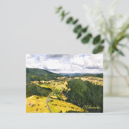 Briefkaart van de Waterverf Krkonoše Mountains (Staand voorkant)